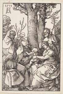Pyhä perhe Joakimin ja Pyhän Annan kanssa tekijältä Albrecht Dürer