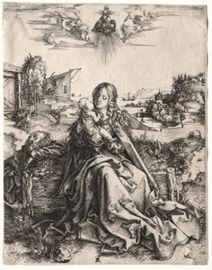 Pyhä perhe perhosen kanssa. tekijältä Albrecht Dürer