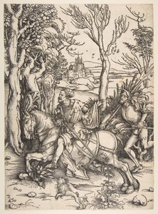 The Knight ja Man-at-arms.n.d. tekijältä Albrecht Dürer