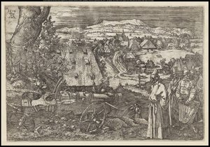 Maisema tykin kanssa, 1518 tekijältä Albrecht Dürer