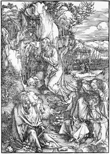 Suuri kärsimys: 2. Kristus Öljymäellä tekijältä Albrecht Dürer