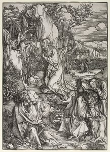 Suuri kärsimys: Kristus Öljymäellä tekijältä Albrecht Dürer
