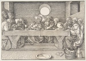 Viimeinen ehtoollinen, 1523. tekijältä Albrecht Dürer