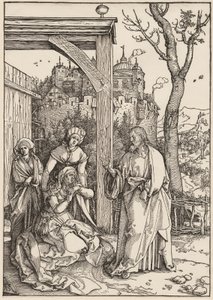 Neitsyt Marian elämä: Kristus jättää jäähyväiset äidilleen tekijältä Albrecht Dürer