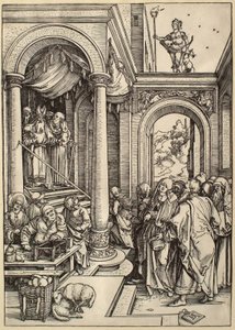 Neitsyt Marian elämä: Marian tuominen temppeliin tekijältä Albrecht Dürer