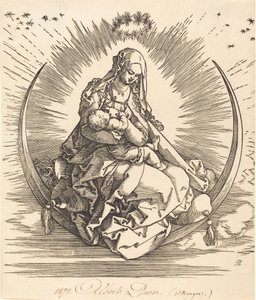 Madonna puolikuussa, 15101511. tekijältä Albrecht Dürer