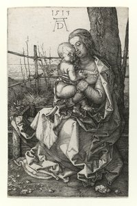 Madonna istuu lähellä puuta, 1513 tekijältä Albrecht Dürer