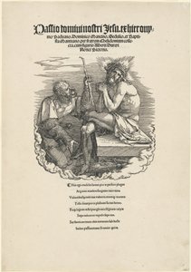 Sotilaan pilkkaama surujen mies tekijältä Albrecht Dürer