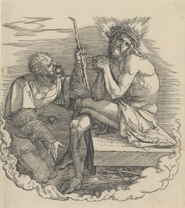 Sotilaan pilkaama surujen mies, suuren intohimon eturintamassa,.n.d., n.d.. tekijältä Albrecht Dürer