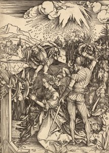 Pyhän Katariinan marttyyrikuolema, n. 14971499. tekijältä Albrecht Dürer