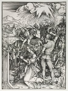 Pyhän Katariina Aleksandrialaisen marttyyrikuolema, n. 1497. tekijältä Albrecht Dürer
