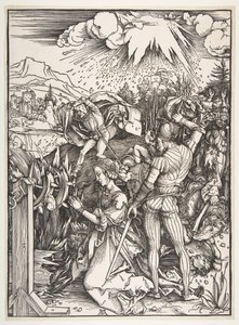 Pyhän Katariina Aleksandrialaisen marttyyrikuolema.n.d. tekijältä Albrecht Dürer