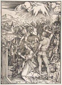 Pyhän Katariinan marttyyrikuolema.n.d. tekijältä Albrecht Dürer