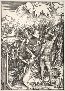 Pyhän Katariinan marttyyrikuolema. tekijältä Albrecht Dürer