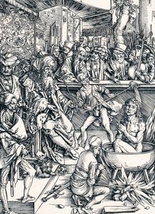 Pyhän Johanneksen marttyyrikuolema, 1498 1906 tekijältä Albrecht Dürer