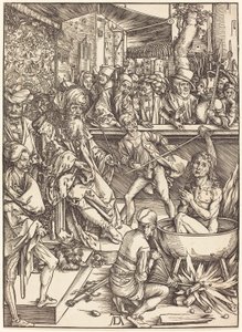 Johannes evankelistan marttyyrikuolema tekijältä Albrecht Dürer