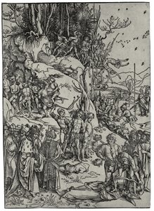 Kymmenentuhannen marttyyrikuolema, 1497 tekijältä Albrecht Dürer