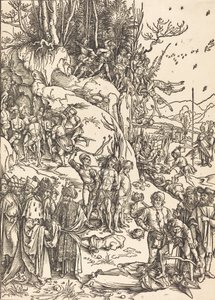 Kymmenentuhannen marttyyrikuolema, n. 14961497. tekijältä Albrecht Dürer