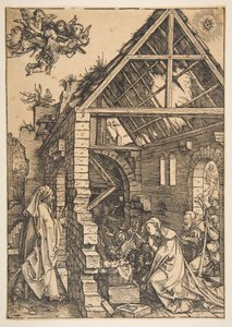 Syntymä, Neitsyen elämästä, 1502-3. tekijältä Albrecht Dürer