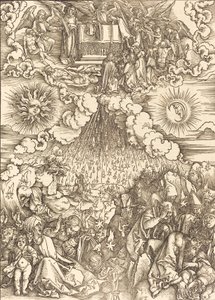 Viidennen ja kuudennen sinetin avaaminen, 1498. tekijältä Albrecht Dürer