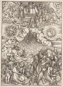 Viidennen ja kuudennen sinetin avaaminen tekijältä Albrecht Dürer