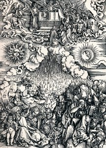 Viidennen ja kuudennen sinetin avaaminen, 1498 1906 tekijältä Albrecht Dürer
