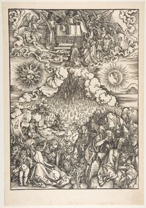 Viidennen ja kuudennen sinetin avaaminen, Apocalypse.n.d. tekijältä Albrecht Dürer