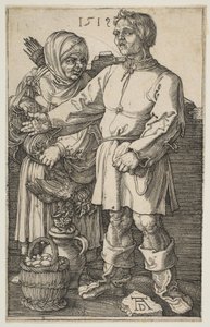 Talonpoikapariskunta torilla, 1519. tekijältä Albrecht Dürer