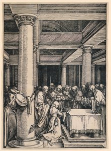 Esitys temppelissä. Elämä of the Virgin -sarjasta tekijältä Albrecht Dürer