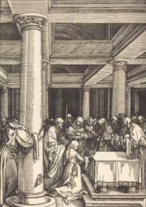 Kristuksen esittely temppelissä, n. 15041505. tekijältä Albrecht Dürer