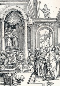 Neitsyen esitys temppelissä, 1506 1906 tekijältä Albrecht Dürer