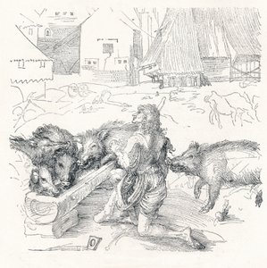 Tuhlaajapoika, c1497, 1906 tekijältä Albrecht Dürer