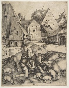Tuhlaajapoika, n. 1496. tekijältä Albrecht Dürer