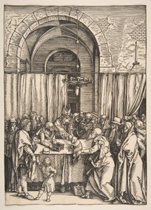 The Rejection of Joachims Offering, The Life of the Virgin, noin. 1504. tekijältä Albrecht Dürer