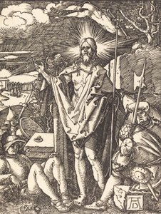 Ylösnousemus, luultavasti n. 15091510. tekijältä Albrecht Dürer