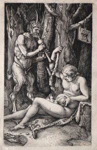 Satyr-perhe, 1505. tekijältä Albrecht Dürer