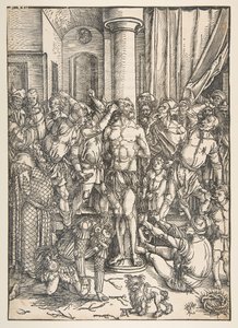 Kristuksen ruoskiminen.n.d. tekijältä Albrecht Dürer