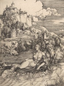 Merihirviö, noin 1498, noin 1498. tekijältä Albrecht Dürer