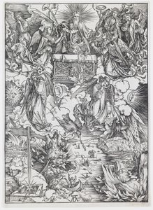 Seitsemän trumpettia, "The Apocalypse" tekijältä Albrecht Dürer