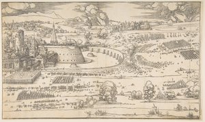 Linnoituksen piiritys.n.d. tekijältä Albrecht Dürer