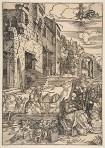Pyhän perheen oleskelu Egyptissä, Neitsyen elämästä, vuoden 1511 jälkeen. tekijältä Albrecht Dürer