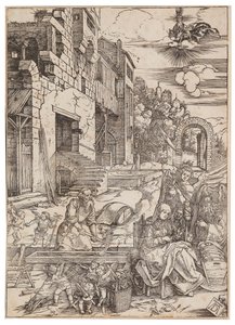 Pyhän perheen oleskelu Egyptissä, Neitsyen elämästä, n. 1504. tekijältä Albrecht Dürer