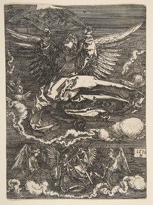 Yhden enkelin hallussa oleva sudarium, 1516. tekijältä Albrecht Dürer