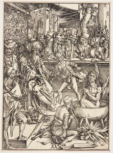 Pyhän Johannes Evankelistan kidutus tekijältä Albrecht Dürer