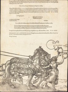 Maximilian I:n voittovaunut (suuri voittoauto) [kilpi 8/8] tekijältä Albrecht Dürer