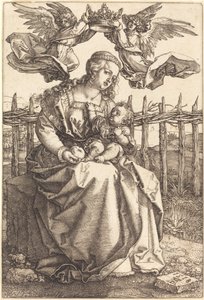 Neitsyt ja lapsi kahden enkelin kruunaamana tekijältä Albrecht Dürer