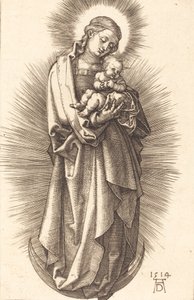 Neitsyt ja lapsi puolikuussa diadeemilla, 1514. tekijältä Albrecht Dürer