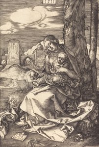Neitsyt ja lapsi päärynän kanssa, 1511. tekijältä Albrecht Dürer