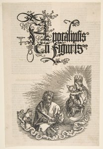 Neitsyt ja Pyhä Johannes, Apokalypsista, 1511. tekijältä Albrecht Dürer