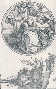 Kahden enkelin kruunaama Neitsyt, c1515 1906. tekijältä Albrecht Dürer